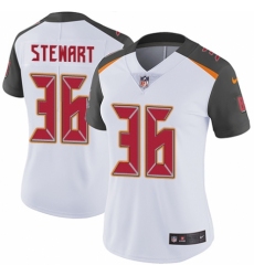 Women's Nike Tampa Bay Buccaneers #36 M.J. Stewart White Vapor Untouchable Limited Player NFL Jersey