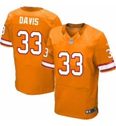 Men's Nike Tampa Bay Buccaneers #33 Carlton Davis Elite Orange Glaze Alternate NFL Jersey