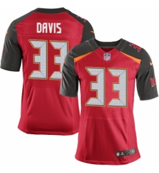 Men's Nike Tampa Bay Buccaneers #33 Carlton Davis Elite Red Team Color NFL Jersey