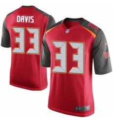 Men's Nike Tampa Bay Buccaneers #33 Carlton Davis Game Red Team Color NFL Jersey