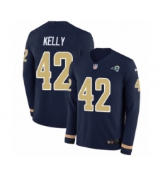 Men's Nike Los Angeles Rams #55 Brian Allen Limited Navy Blue Therma Long Sleeve NFL Jersey
