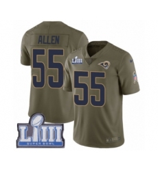 Men's Nike Los Angeles Rams #55 Brian Allen Limited Olive 2017 Salute to Service Super Bowl LIII Bound NFL Jersey
