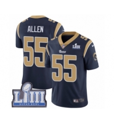 Men's Nike Los Angeles Rams #55 Brian Allen Navy Blue Team Color Vapor Untouchable Limited Player Super Bowl LIII Bound NFL Jersey