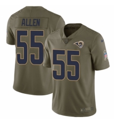 Youth Nike Los Angeles Rams #55 Brian Allen Limited Olive 2017 Salute to Service NFL Jersey