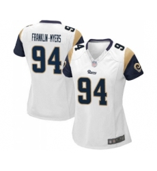 Women's Los Angeles Rams #94 John Franklin-Myers Game White Football Jersey