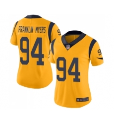 Women's Los Angeles Rams #94 John Franklin-Myers Limited Gold Rush Vapor Untouchable Football Jersey