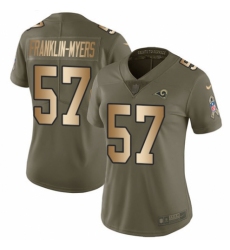 Women's Nike Los Angeles Rams #57 John Franklin-Myers Limited Olive/Gold 2017 Salute to Service NFL Jersey