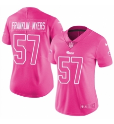 Women's Nike Los Angeles Rams #57 John Franklin-Myers Limited Pink Rush Fashion NFL Jersey