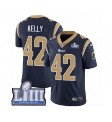 Men's Nike Los Angeles Rams #42 John Kelly Navy Blue Team Color Vapor Untouchable Limited Player Super Bowl LIII Bound NFL Jersey