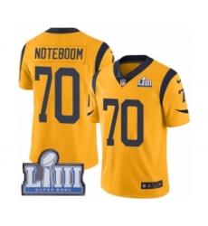 Men's Nike Los Angeles Rams #70 Joseph Noteboom Limited Gold Rush Vapor Untouchable Super Bowl LIII Bound NFL Jersey