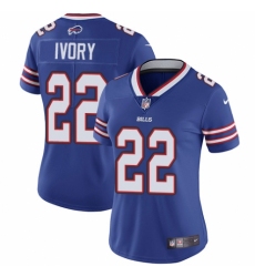Women's Nike Buffalo Bills #22 Chris Ivory Royal Blue Team Color Vapor Untouchable Limited Player NFL Jersey