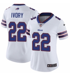 Women's Nike Buffalo Bills #22 Chris Ivory White Vapor Untouchable Limited Player NFL Jersey