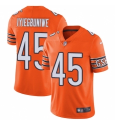 Men's Nike Chicago Bears #45 Joel Iyiegbuniwe Limited Orange Rush Vapor Untouchable NFL Jersey