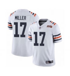 Men's Chicago Bears #17 Anthony Miller White 100th Season Limited Football Jersey