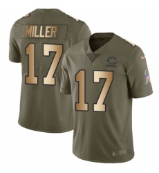 Men's Nike Chicago Bears #17 Anthony Miller Limited Olive Gold 2017 Salute to Service NFL Jersey