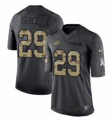 Youth Nike Washington Redskins #29 Derrius Guice Limited Black 2016 Salute to Service NFL Jersey