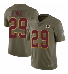 Youth Nike Washington Redskins #29 Derrius Guice Limited Olive 2017 Salute to Service NFL Jersey