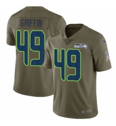 Men's Nike Seattle Seahawks #49 Shaquem Griffin Limited Olive 2017 Salute to Service NFL Jersey