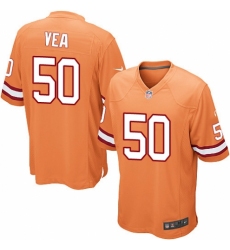 Men's Nike Tampa Bay Buccaneers #50 Vita Vea Game Orange Glaze Alternate NFL Jersey