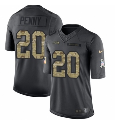 Youth Nike Seattle Seahawks #20 Rashaad Penny Limited Black 2016 Salute to Service NFL Jersey
