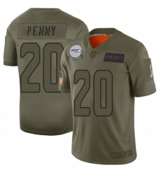 Youth Seattle Seahawks #20 Rashaad Penny Limited Camo 2019 Salute to Service Football Jersey