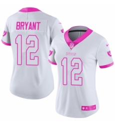 Women's Nike Oakland Raiders #12 Martavis Bryant Limited White/Pink Rush Fashion NFL Jersey