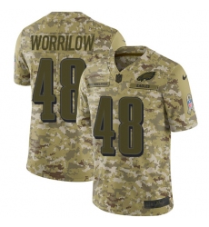 Men's Nike Philadelphia Eagles #48 Paul Worrilow Limited Camo 2018 Salute to Service NFL Jersey