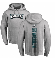 Nike Philadelphia Eagles #50 Paul Worrilow Ash Backer Pullover Hoodie