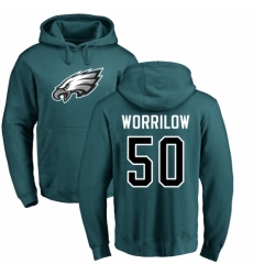 Nike Philadelphia Eagles #50 Paul Worrilow Green Name & Number Logo Pullover Hoodie