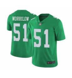 Youth Philadelphia Eagles #51 Paul Worrilow Limited Green Rush Vapor Untouchable Football Jersey