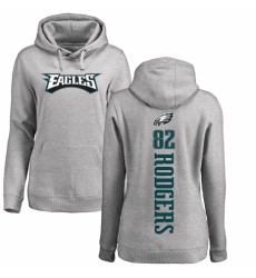 Women's Nike Philadelphia Eagles #82 Richard Rodgers Ash Backer Pullover Hoodie