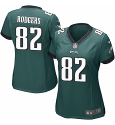 Women's Nike Philadelphia Eagles #82 Richard Rodgers Game Midnight Green Team Color NFL Jersey