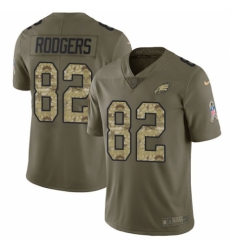 Youth Nike Philadelphia Eagles #82 Richard Rodgers Limited Olive Camo 2017 Salute to Service NFL Jersey