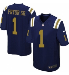 Men's Nike New York Jets #1 Terrelle Pryor Sr. Limited Navy Blue Alternate NFL Jersey