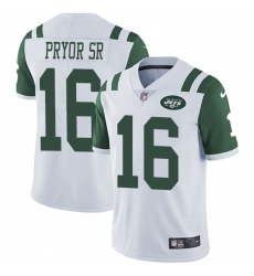 Men's Nike New York Jets #16 Terrelle Pryor Sr. White Vapor Untouchable Limited Player NFL Jersey