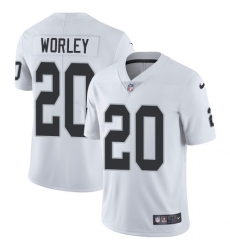 Youth Nike Oakland Raiders #20 Daryl Worley White Vapor Untouchable Limited Player NFL Jersey