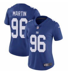 Women's Nike New York Giants #96 Kareem Martin Royal Blue Team Color Vapor Untouchable Elite Player NFL Jersey