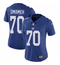 Women's Nike New York Giants #70 Patrick Omameh Royal Blue Team Color Vapor Untouchable Limited Player NFL Jersey