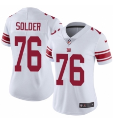 Women's Nike New York Giants #76 Nate Solder White Vapor Untouchable Limited Player NFL Jersey
