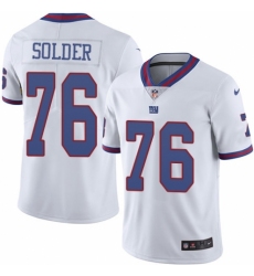 Youth Nike New York Giants #76 Nate Solder Limited White Rush Vapor Untouchable NFL Jersey