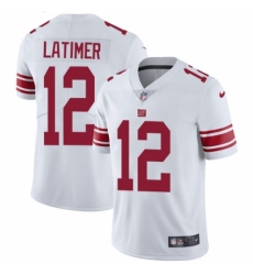 Men's Nike New York Giants #12 Cody Latimer White Vapor Untouchable Limited Player NFL Jersey