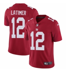 Youth Nike New York Giants #12 Cody Latimer Red Alternate Vapor Untouchable Elite Player NFL Jersey