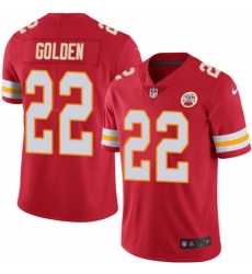 Youth Nike Kansas City Chiefs #22 Robert Golden Red Team Color Vapor Untouchable Limited Player NFL Jersey