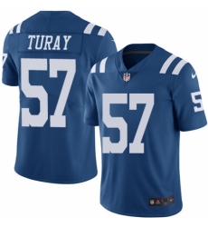 Youth Nike Indianapolis Colts #57 Kemoko Turay Limited Royal Blue Rush Vapor Untouchable NFL Jersey