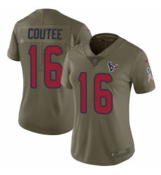 Women's Nike Houston Texans #16 Keke Coutee Limited Olive 2017 Salute to Service NFL Jersey