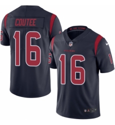 Youth Nike Houston Texans #16 Keke Coutee Limited Navy Blue Rush Vapor Untouchable NFL Jersey
