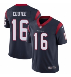 Youth Nike Houston Texans #16 Keke Coutee Navy Blue Team Color Vapor Untouchable Limited Player NFL Jersey