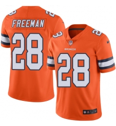 Men's Nike Denver Broncos #28 Royce Freeman Limited Orange Rush Vapor Untouchable NFL Jersey