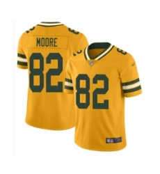 Men's Green Bay Packers #82 J'Mon Moore Limited Gold Inverted Legend Football Jersey