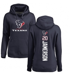 NFL Women's Nike Houston Texans #20 Justin Reid Navy Blue Backer Pullover Hoodie